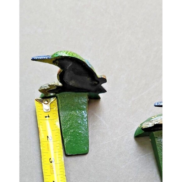 Cast Iron Bookends Bird Hummingbird Rare Old Birds - Picture 7 of 16